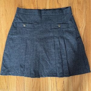 Loft grey pleated skirt